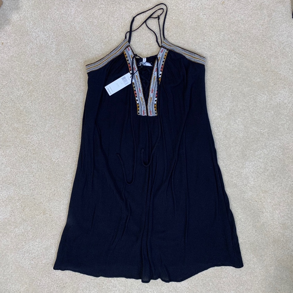 NWT BCBGeneration black embroidered dress M